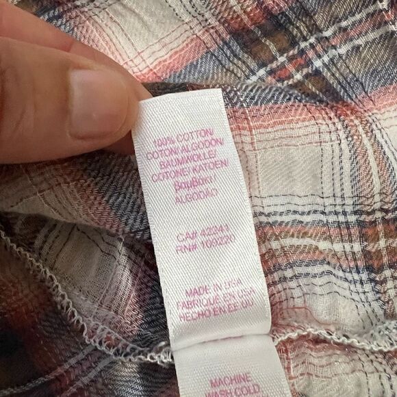 Velvet by Graham & Spencer Women's Red & Black Plaid Button-Down Blouse Size S - Picture 14 of 14